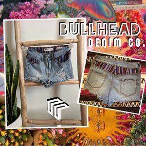 BOGO 🌙 Tribal Boho High-Rise Distressed Shorts